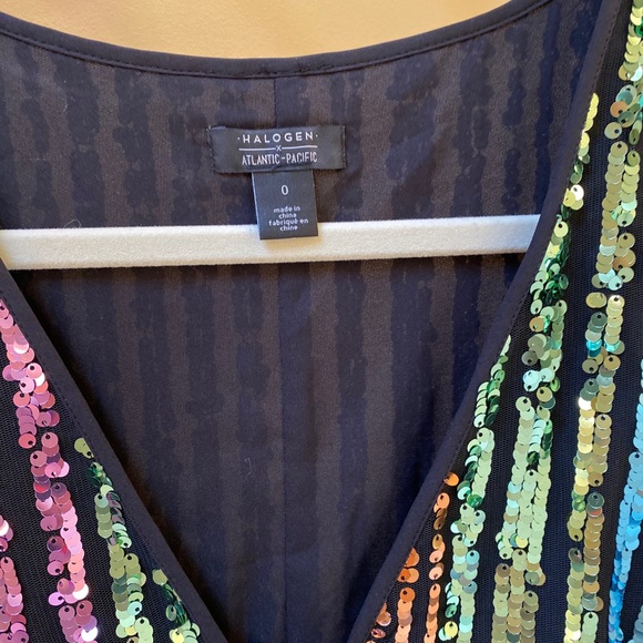 New Halogen sequin rainbow long dress size - Picture 7 of 13